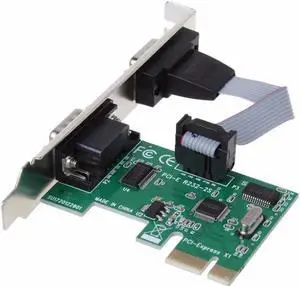 PCI-E PCI to Dual Serial DB9 RS232 Serial Controller 2-Port Adapter Card Express PCI-E PCI to Dual Serial DB9 RS232 Serial Controller 2-Port Adapter Card Express
