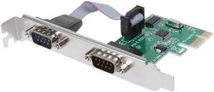 PCI-E PCI to Dual Serial DB9 R232 Serial Controller Adapter Card Express 2-Port PCI-E PCI to Dual Serial DB9 R232 Serial Controller Adapter Card Express 2-Port
