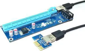PCI-e 1x to 16x slot adapter Riser card compatible with PCI express 4x 8x 16x for PCIe Graphics Video sound card