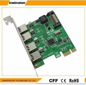 4 Port PCI-E to USB 3.0 HUB Expansion Card Adapter sata For Desktop Computer Components PC