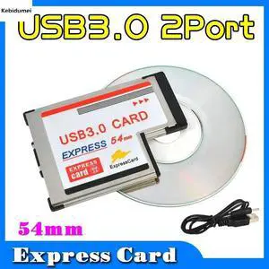 USB 3.0 2 Port PCI Express Card Expresscard to Adapter 34 mm Express Card Converter For Laptop Notebook