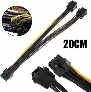 20cm Dual 6 Pin Female To Single 8 Pin Male PCIe Graphics Cards Power Cable for Dual Video Cards System 20cm Dual 6 Pin Female To Single 8 Pin Male PCIe Graphics Cards Power Cable for Dual Video Cards System