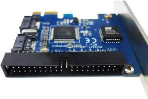 Aomoproing 2 ports SATA 7pin + IDE to PCI-e Controller Card Chipset Jmicron JMB363