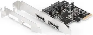 PCI-E PCIe to 2 Ports SATA III 3.0 eSATA Adapter Extension Card Dual Port 6Gbs Controller Converter