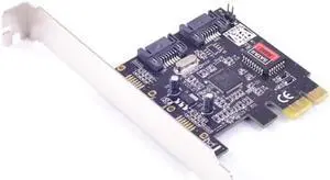 Aomoproing PCIe to 2 Port SATA2.0 Raid Controller Card SIL3132 Chipset for Silicon RAID 0 1