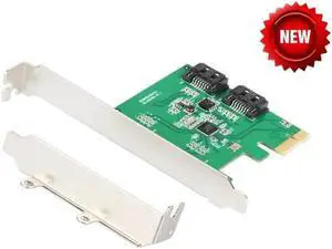 Aomoproing SATA III Port RAID PCI-e X1 Card 2-port SATA III PCI Express Card ASM 1061 Chipset