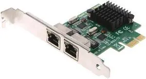 Dual-Port PCI-E X1 Gigabit Ethernet Network Card 10/100/1000Mbps Rate Adapter
