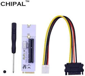 High Speed PCI E 4X to NGFF M.2 Riser Card M2 M Key to PCIE X4 Adapter with LED Voltage indicator for BTC LTC ETH Miner