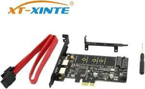 Dual USB3.0 & Type c M.2 PCIe Adapter M2 SSD SATA B Key to PCI e Controller Converter Riser Card for NGFF 2280 2260 2242 2230