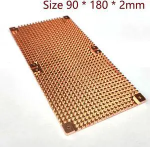 Aomoproing RTX 3060 3080 3090 Backplane Pure Copper Heat Sink Graphics Card Memory Auxiliary Radiator 90X180MM Thickness 2MM