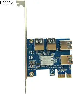 4 Slots PCI E 1 to 4 PCI Express 16X Slot External PCIE Riser Card Adapter Board USB 3.0 Converter for BTC Miner Mining Machine