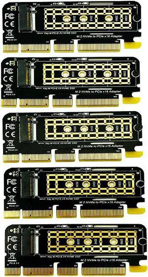5PCS M.2 NVME Adapter M.2 M2 NVME PCIE to M2 Adapter PCI Express X16 X8 X4 Raiser SSD M.2 PCI E Expansion Card for 2230 2280 SSD