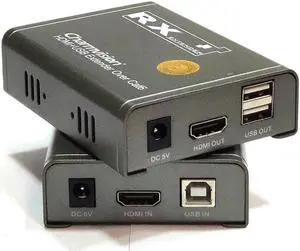 EKU60H 60m 196ft USB K/M HDMI KVM Extender 1080P HD Audio Video Encoder Decoder over UTP STP CAT6 Cable PC DVR NVR