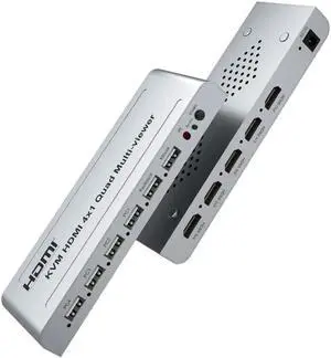 4x1 USB KVM HDMI KVM Multi-viewer 1080P HDMI Quad Screen Multiviewer Seamless Switcher 4 in 1 out Support USB Keyboard Mouse
