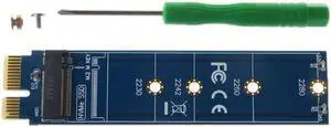 PCIE to M2 Adapter NVMe SSD M2 PCIE X1 Raiser PCI E PCI Express M Key Connector Supports 2230 2242 2260 2280 M.2 SSD