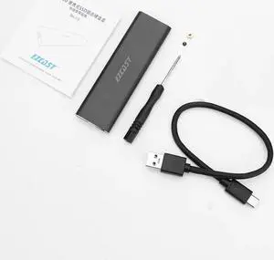 M2 SSD Box NVME PCIe Enclosure M.2 to USB Type C 3.1 GEN2 M Key Adapter Hard Drive Enclosure support for Windows or Mac OS