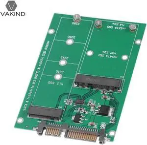 M.2 NGFF/mSATA SSD to SATA III Converter Adapter Card Build in Mini PCI-e 52pin NGFF B Key Male Connector for Notebook PC SSD