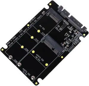 2 In 1 NGFF M.2 B+M Mini PCI E or mSATA SSD to SATA III Network Card Extend adapter for Full Msata SSD/ 2230/2242/2260/22x80 M2