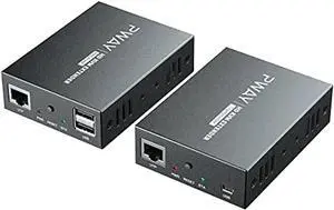 KVM USB Extender 492ft/150m Transmission over Single Cat5e/6/7 HD 1080P Support TCP/IP Loop out Function