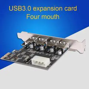 5Gbps USB3.0 PCI-E Expansion Card 4 Ports To USB3.0 Computer Expansion Card With 4pin Power Interface For PC Desktop
