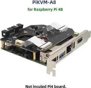 Pi 4B PCIe KVM over IP PiKVM-A8 Support PiKVM v3 PoE ATX HDMI CSI
