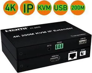 4K HDMI KVM Extender HDMI KVM Splitter Over Cat5e/6 Cable up to 200M Receiver Sender for window Mac 4K 30Hz KVM