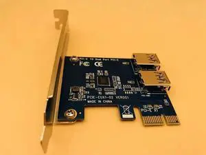PCI express 1X slots Connect 4pin 6pin Riser Card PCI E 1 turn 2 Mini ITX turn external 3 adapter PCIe Port Multiplier Card