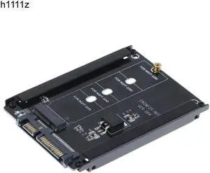 Black Metal Case B+M key M.2 NGFF SSD to 2.5 SATA 6Gbps Adapter Card with Enclosure Socket m2 NGFF Adapter Converter Riser Card