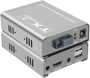 20Km HDMI KVM Extender over Optic Fiber HDMI USB KVM Extender Transmitter Receiver Audio Video Converter Fit USB Keyboard Mouse