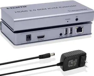 4K 60HZ HDMI 2.0 KVM Extender Via RJ45 Ethernet Lan CAT6 Cable to 60M HDMI USB Extender Support USB Keyboard Mouse Touch Screen