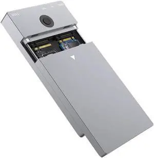 Aomoproing Rocketek M2 SSD Case NVME Enclosure Offline Clone/Duplicator Function M.2 to USB Type C 3.1 for NGFF PCIE M/B&M Key Box,US plug
