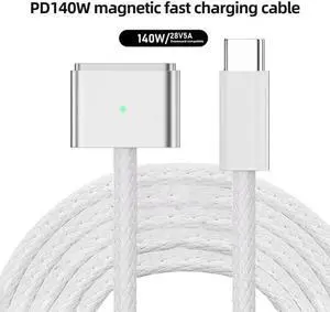 USB Type C To Magsafe 3 Magnetic Charger Cord Laptop Charging Cable Converter PD 140W for MacBook Air/Pro A2442 A2485 A2681