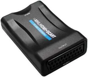 1080P HDMI to SCART Video Audio Upscale Converter AV Signal Adapter HD Receiver TV DVD with dc cable