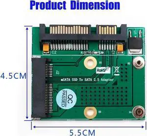 mSATA SSD to SATA 2.5" Adapter Converter Card Metal Extension Bracket 3.3V LED Computer Components for Full Mini Half Mini Card mSATA SSD to SATA 2.5" Adapter Converter Card Metal Extension Bracket 3.3V LED Computer Components for Full Mini Half Mini Card