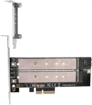PCI-E add on Card B-key+M-key M.2 NGFF+NVME Dual Interface m.2 NGFF SSD PCIE Adapter Card For SATA M2 /For NVME PCIE M.2