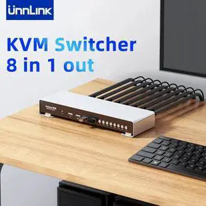 4K HDMI USB KVM Switch 8 Ports for Computer Laptop Xbox PS4/PS3 to Monitor TV Projector