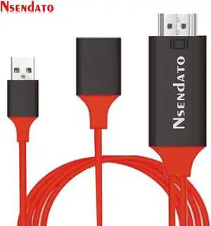 2M 1080P Digital AV HDMI HDTV Cable Adapter USB 2.0 To HDMI Converter for Lighting Type-C iPad iPhone TV Smartphone Android