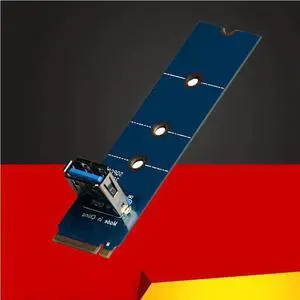 M.2 NGFF to PCI E X16 Slot USB 3.0 Transfer Riser Card VGA Extension Adapter Extender for Graphics Card for BTC Miner Mining