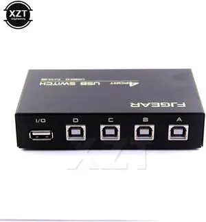 USB 2.0 Switch Selector Box 4-port Hub 1A4B Shared Switch Adapter for Computer PC Scanner Printer 4 in 1 out Sharer USB 2.0 Switch Selector Box 4-port Hub 1A4B Shared Switch Adapter for Computer PC Scanner Printer 4 in 1 out Sharer
