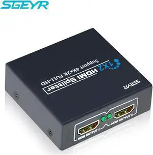 Ultra HD 4K 2 Port HDMI Splitter 1x2 Splitter Signal Distributor Divisor HDMI 1.4 Splitter 1 In 2 Out Support 4Kx2K HDMI Adapter
