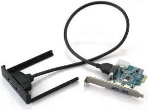 PCI Express PCI E Card 2 Port Hub Adapter + USB 3.0 Front Panel 5Gbps PCI Express PCI E Card 2 Port Hub Adapter + USB 3.0 Front Panel 5Gbps
