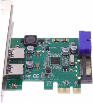 POST 1 pcs SuperSpeed 2-Port USB 3.0 19-pin USB3.0 PCI-E PCI Express pcie Card Motherboard 20P 20 pin Connector NEC Chipset