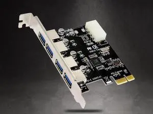 4 Port 5Gbps Superspeed USB3.0 PCI E PCI Express Card Adapter 4Pin IDE Connector