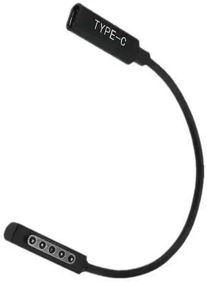 Type C PD Charging Cable USB C Female Power Supply Charger Adapter Converter for Microsof Surface Pro 1/2