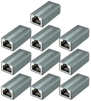 ATP-10Gbps RJ45 Connector Female to Female Gigabit Network Extender for Cat8 Cat7 Cat6 Cat5 Ethernet Cable Adapter 10Pcs