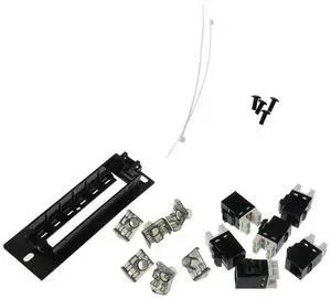 6 Port CAT6 Patch Panel FTP LAN RJ45 Cable Adapter Keystone Ethernet Distribution Frame Mount Bracket