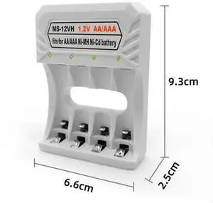 Type C Fast Charging Slot 4-channel Independent Dock with Multiple Protections for AA/3A NiMH Batteries