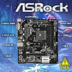 A320 Chipset AM4 Interface A320M-HDV Desktop PC Motherboard Micro-ATX