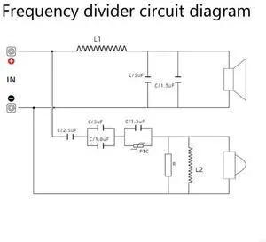 450W Bass Subwoofer Crossover Frequency Distributor Divider 2 Way Speaker Crossover Filter