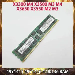 Server Memory 49Y1415 49Y1416 47J0136 X3300 M4 X3500 M3 M4 X3650 X3550 M2 M3 8GB DDR3 1333 REG RAM